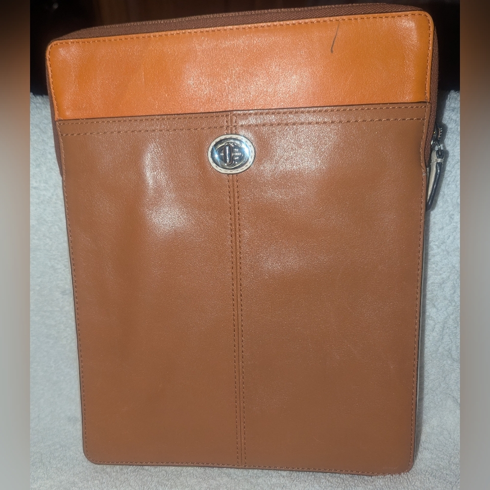 Vintage Coach Brown Leather Laptop Bag